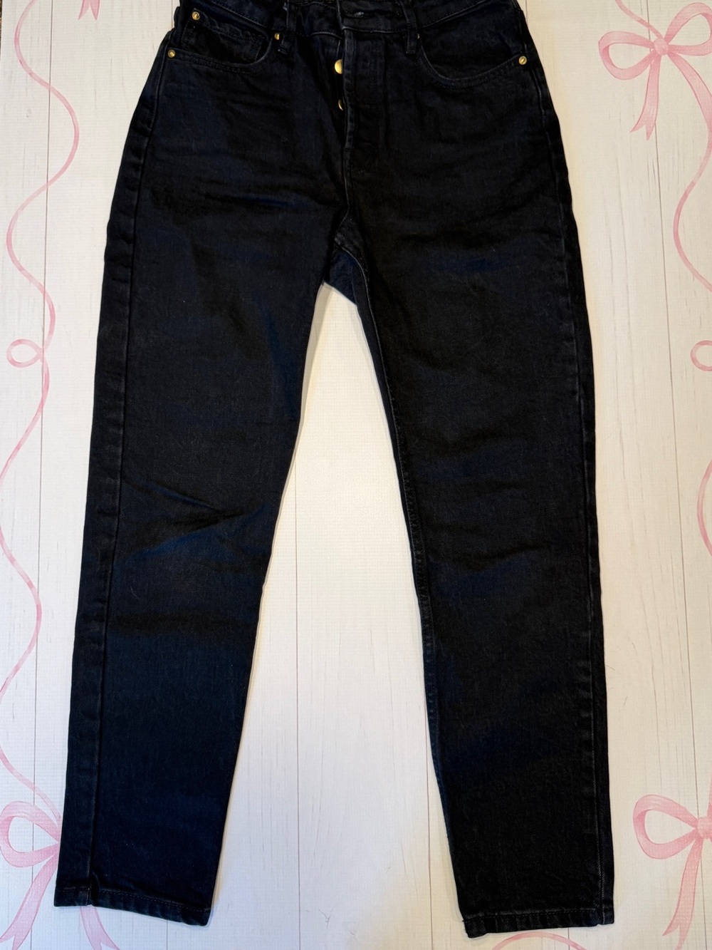 Sezane Black Straight-Leg Women's Jeans size 27 with 27”inseam